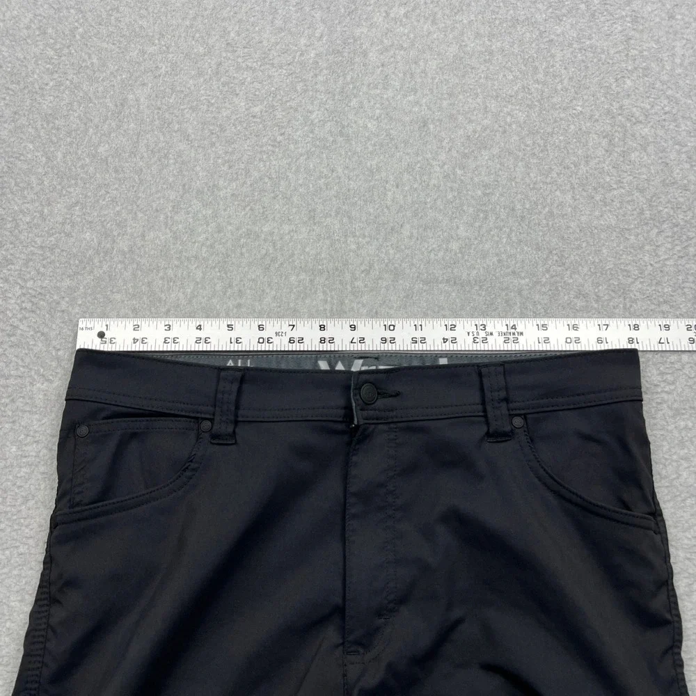 Wrangler ATG All Terrain Gear Pants Mens 36x30 Black Nylon Stretch Hike Outdoor